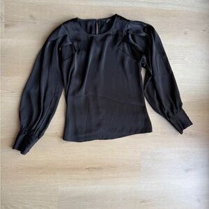 Express Black Satin Blouse